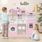 Wooden Kitchen Playset with Coffee Maker Ice Maker and 27 Accessories for Kids